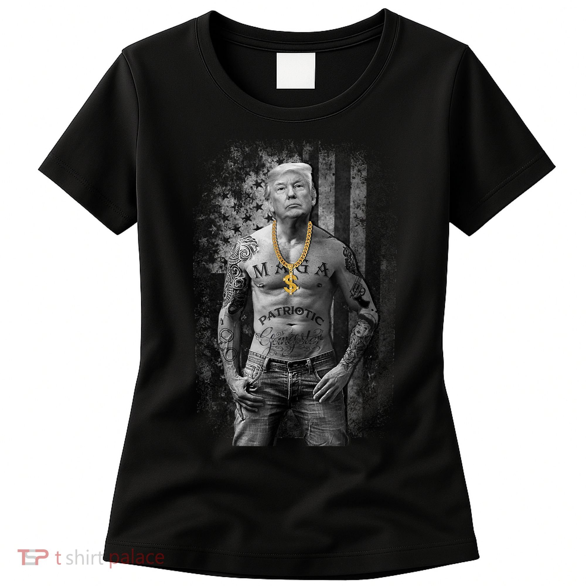 Pro Trump Patriotic Gangster AntiLiberal Republican Gift Black Cott Women's T-Shirt