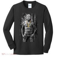 Pro Trump Patriotic Gangster AntiLiberal Republican Gift Black Cott Kids Long Sleeve Shirt thumb 0