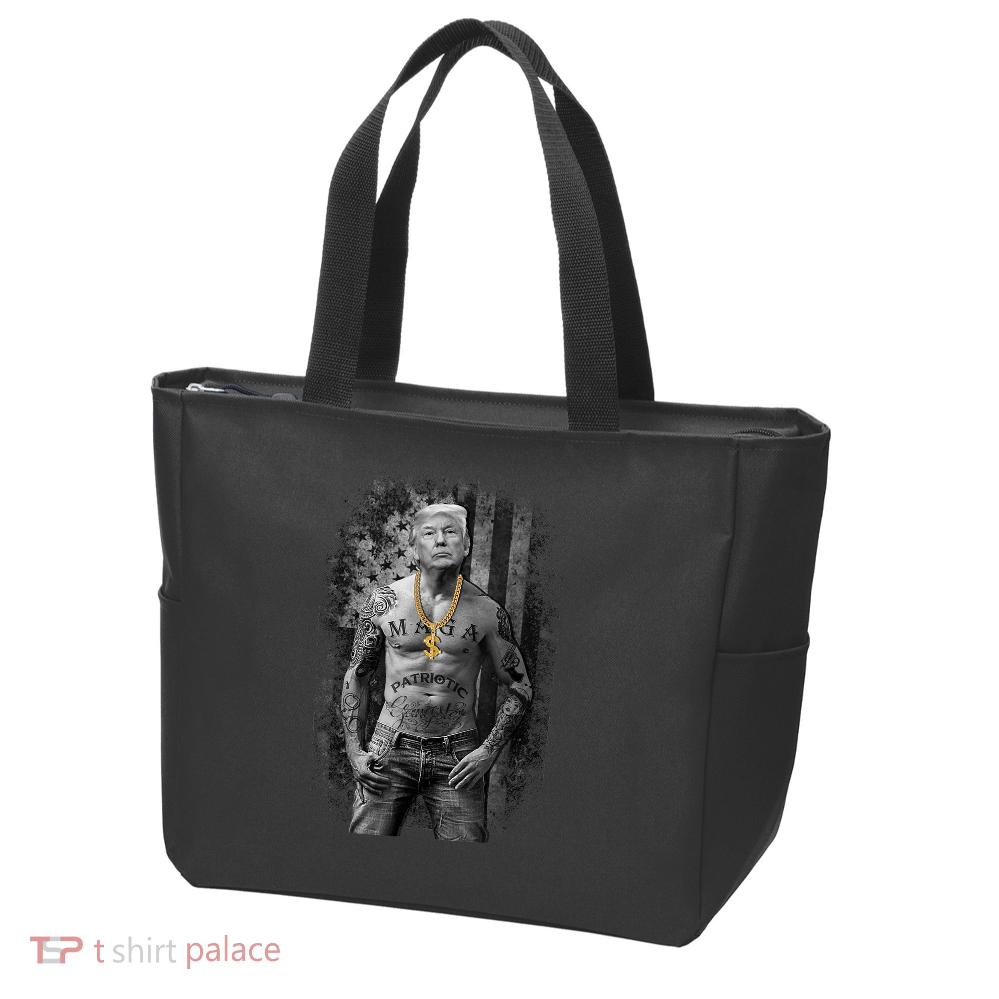 Pro Trump Patriotic Gangster AntiLiberal Republican Gift Black Cott Tote Bag