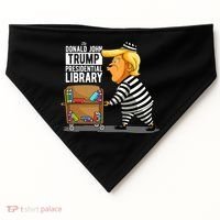 Prison Trump Presidential Library Funny Anti Trump USA-Made Doggie Bandana thumb 0