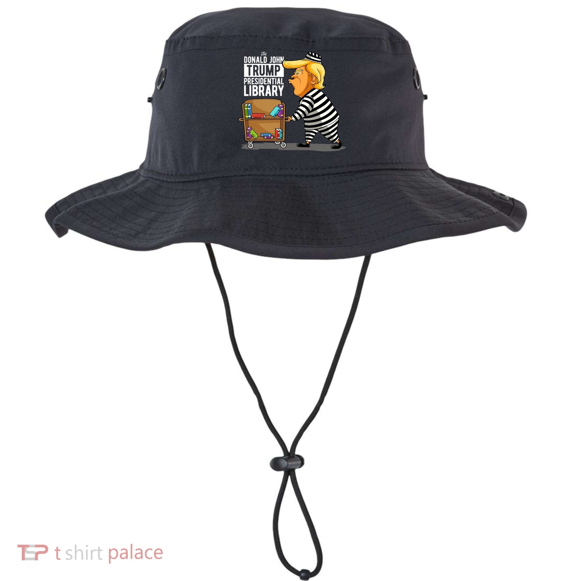 Prison Trump Presidential Library Funny Anti Trump Bucket Hat