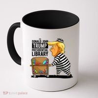 Prison Trump Presidential Library Funny Anti Trump Coffee Mug thumb 0