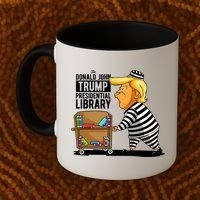 Prison Trump Presidential Library Funny Anti Trump Coffee Mug thumb 2