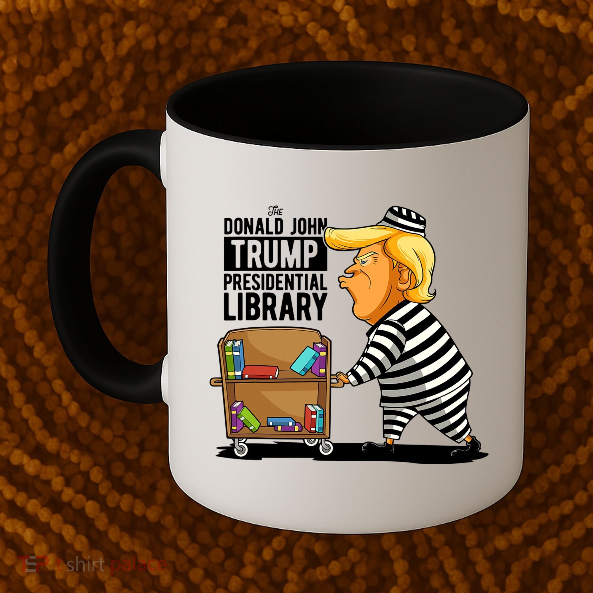 Prison Trump Presidential Library Funny Anti Trump Coffee Mug