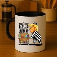 Prison Trump Presidential Library Funny Anti Trump Coffee Mug thumb 4