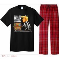 Prison Trump Presidential Library Funny Anti Trump Pajama Set thumb 0