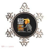 Prison Trump Presidential Library Funny Anti Trump Ornament thumb 0
