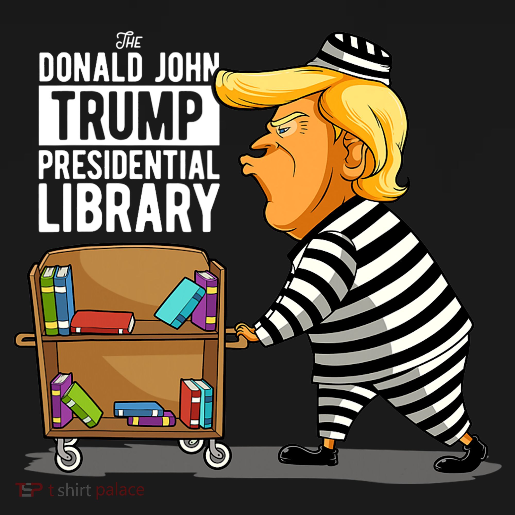 Prison Trump Presidential Library Funny Anti Trump Ornament