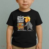 Prison Trump Presidential Library Funny Anti Trump Toddler T-Shirt thumb 2
