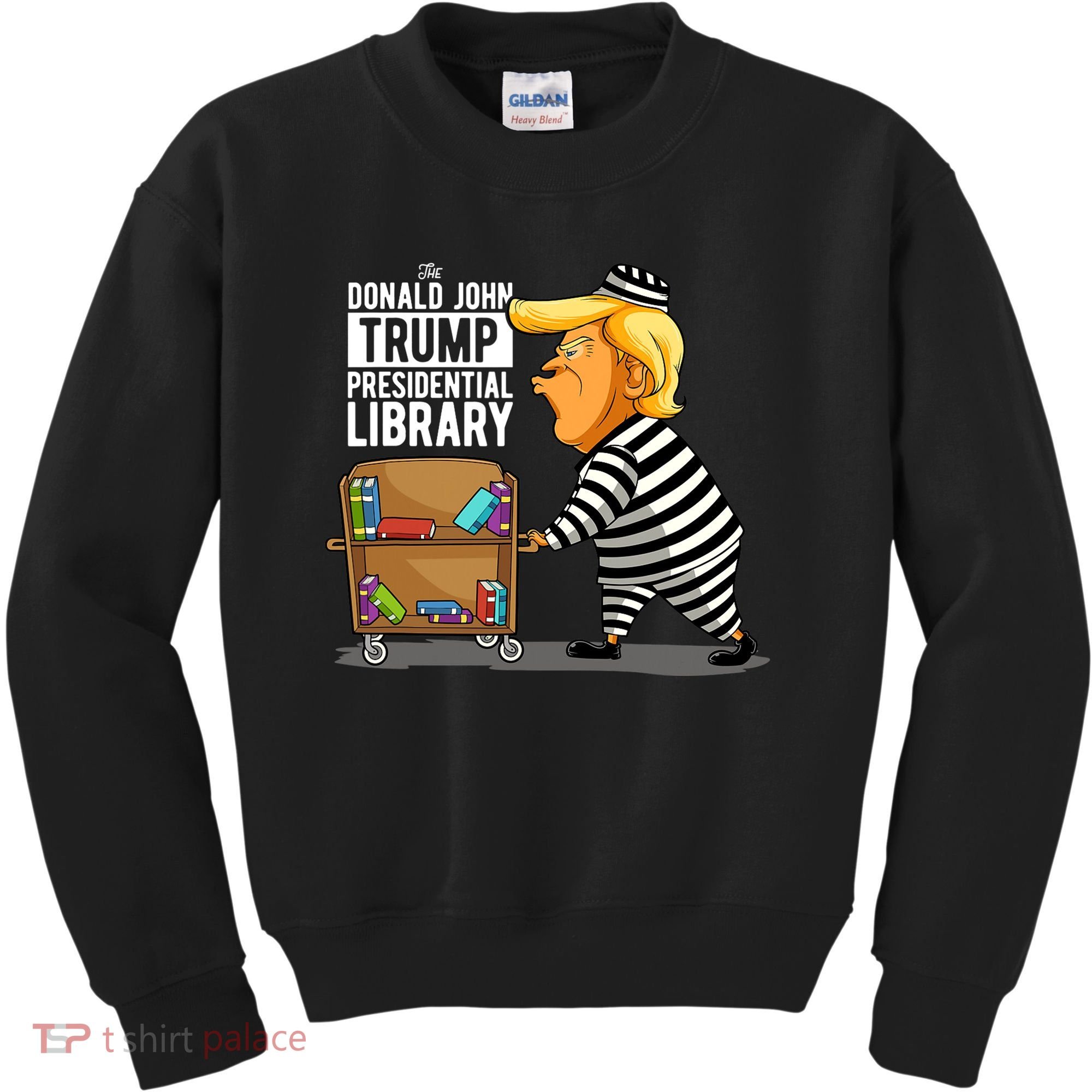 Prison Trump Presidential Library Funny Anti Trump Kids Sweatshirt