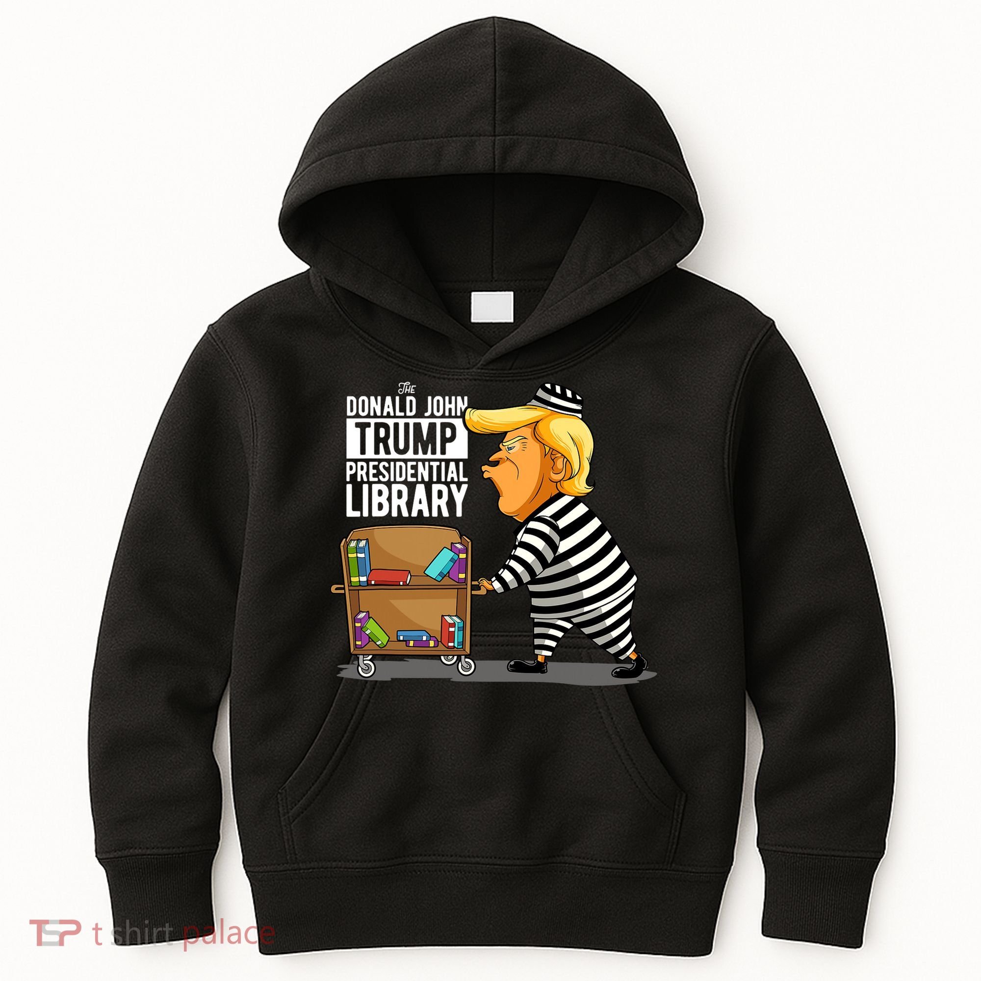 Prison Trump Presidential Library Funny Anti Trump Kids Hoodie