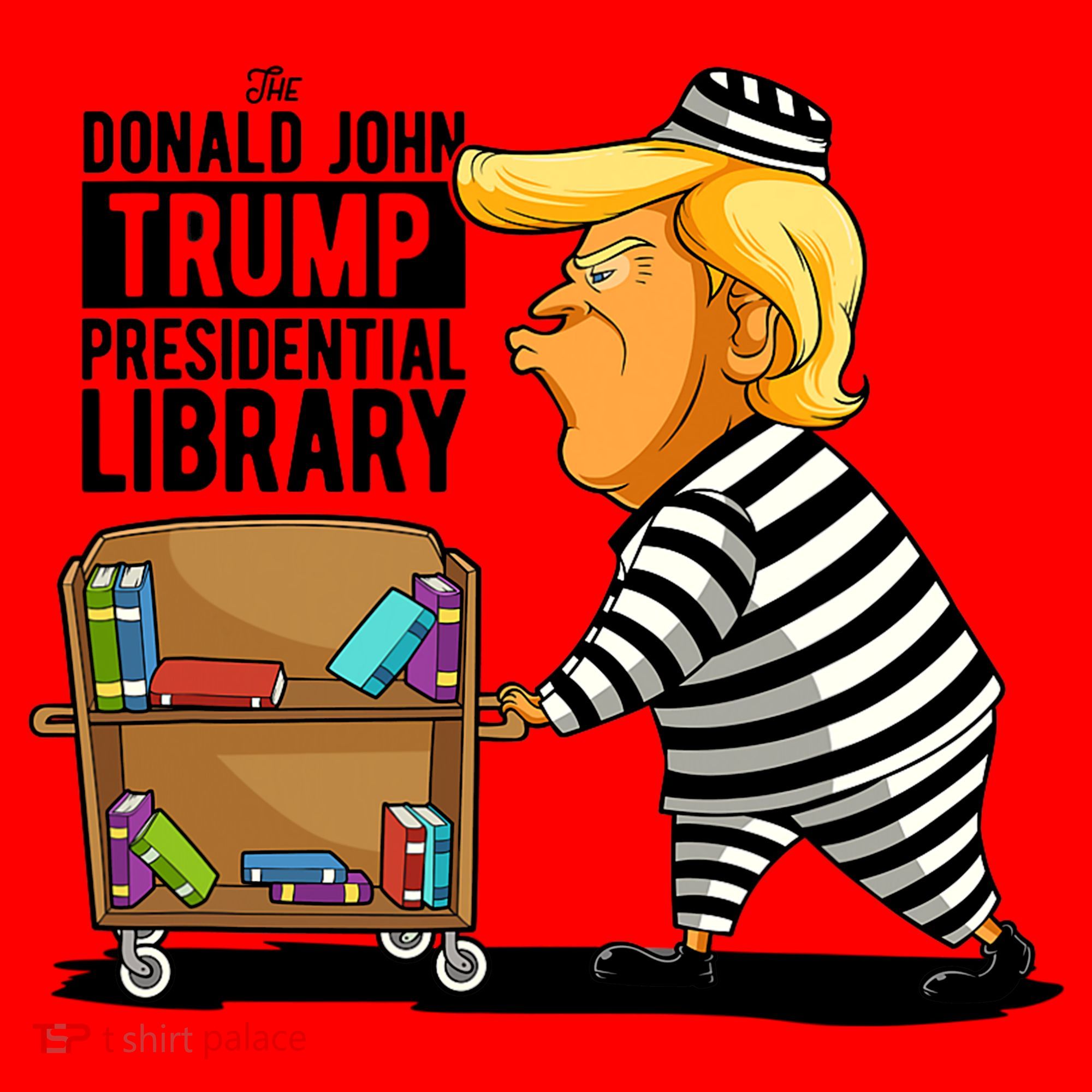 Prison Trump Presidential Library Funny Anti Trump Santa Hat