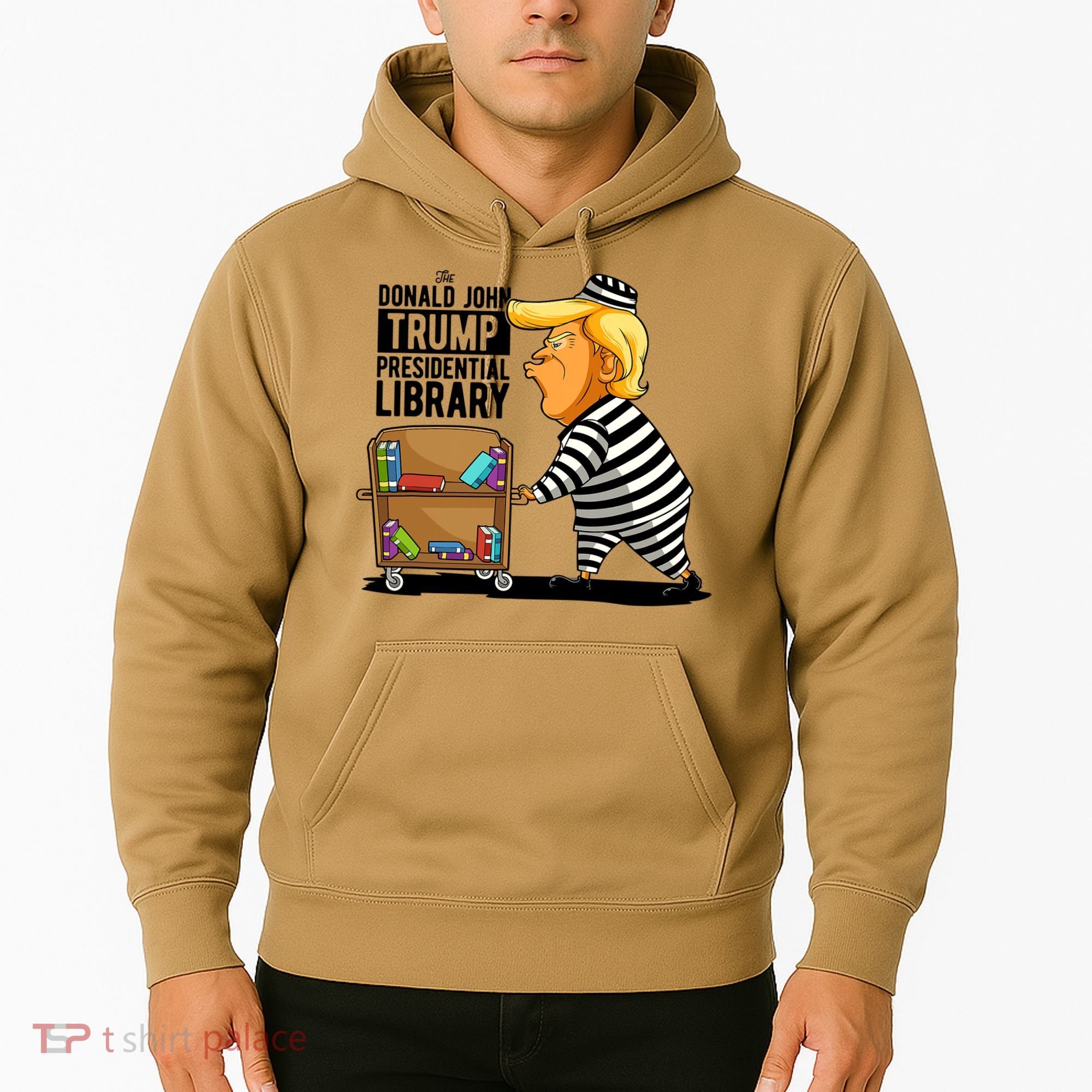 Prison Trump Presidential Library Funny Anti Trump Hoodie