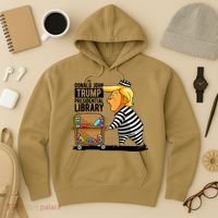 Prison Trump Presidential Library Funny Anti Trump Hoodie thumb 3