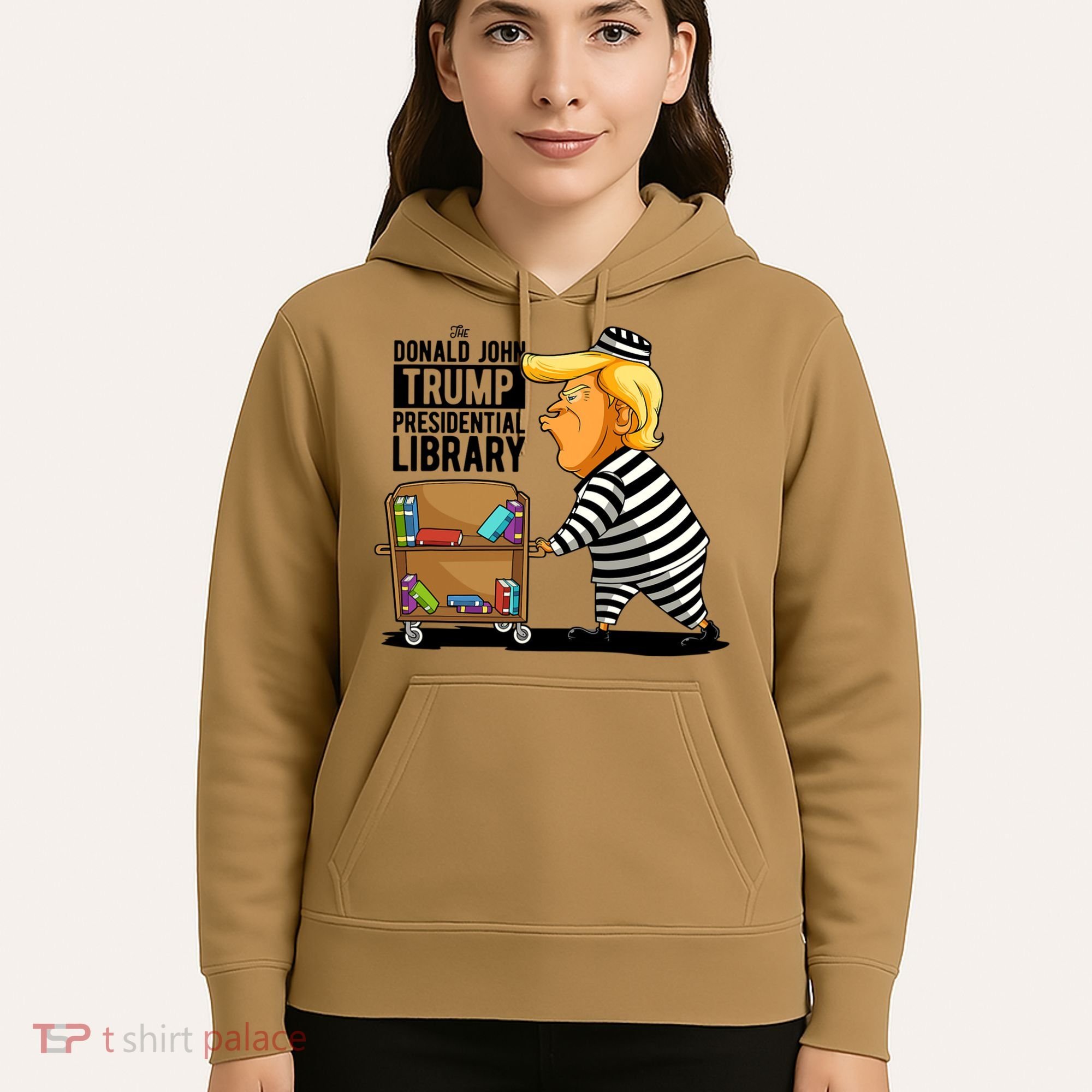 Prison Trump Presidential Library Funny Anti Trump Hoodie