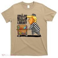 Prison Trump Presidential Library Funny Anti Trump T-Shirt thumb 0
