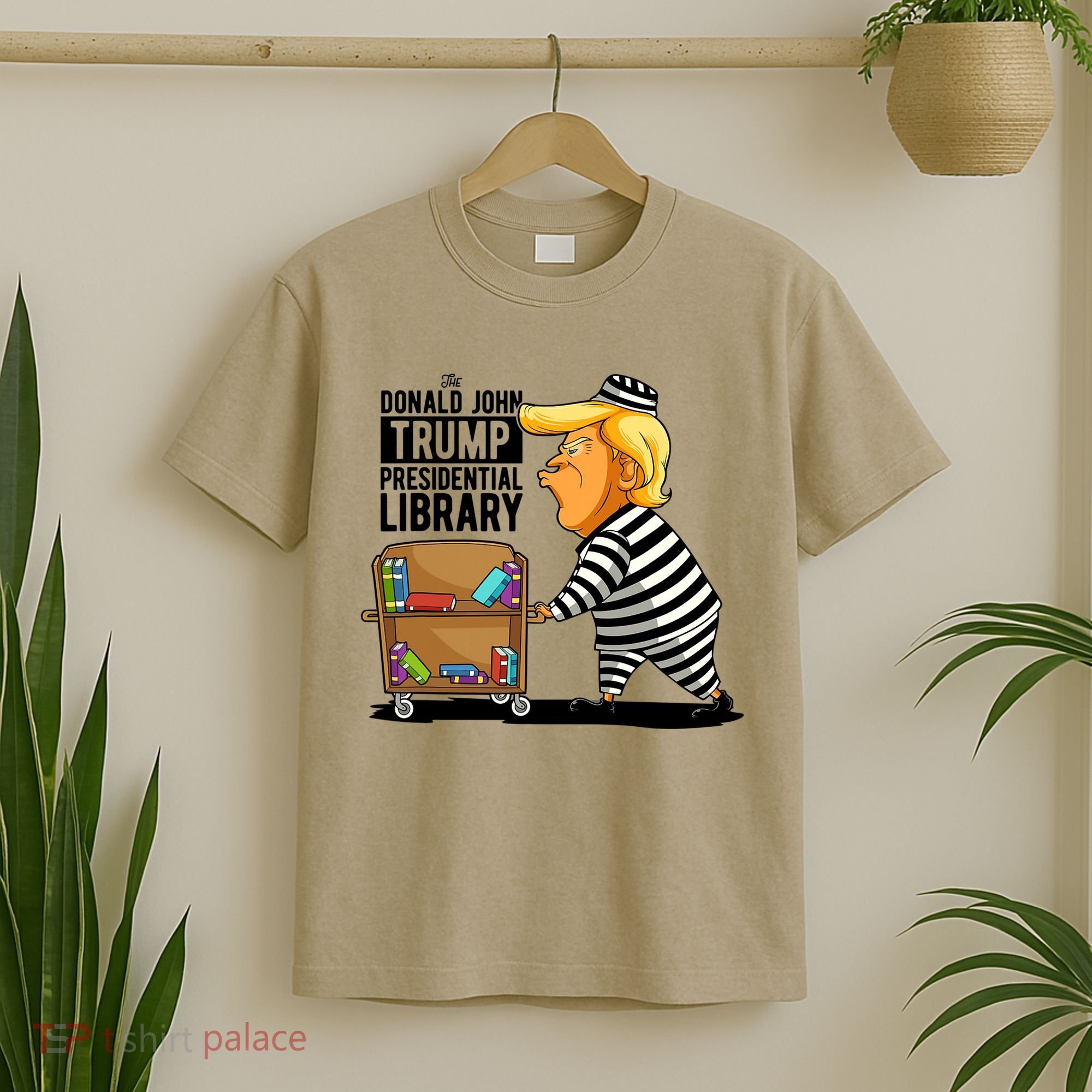 Prison Trump Presidential Library Funny Anti Trump T-Shirt