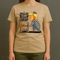 Prison Trump Presidential Library Funny Anti Trump T-Shirt thumb 4