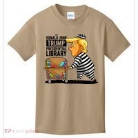 Prison Trump Presidential Library Funny Anti Trump Kids T-Shirt thumb 0