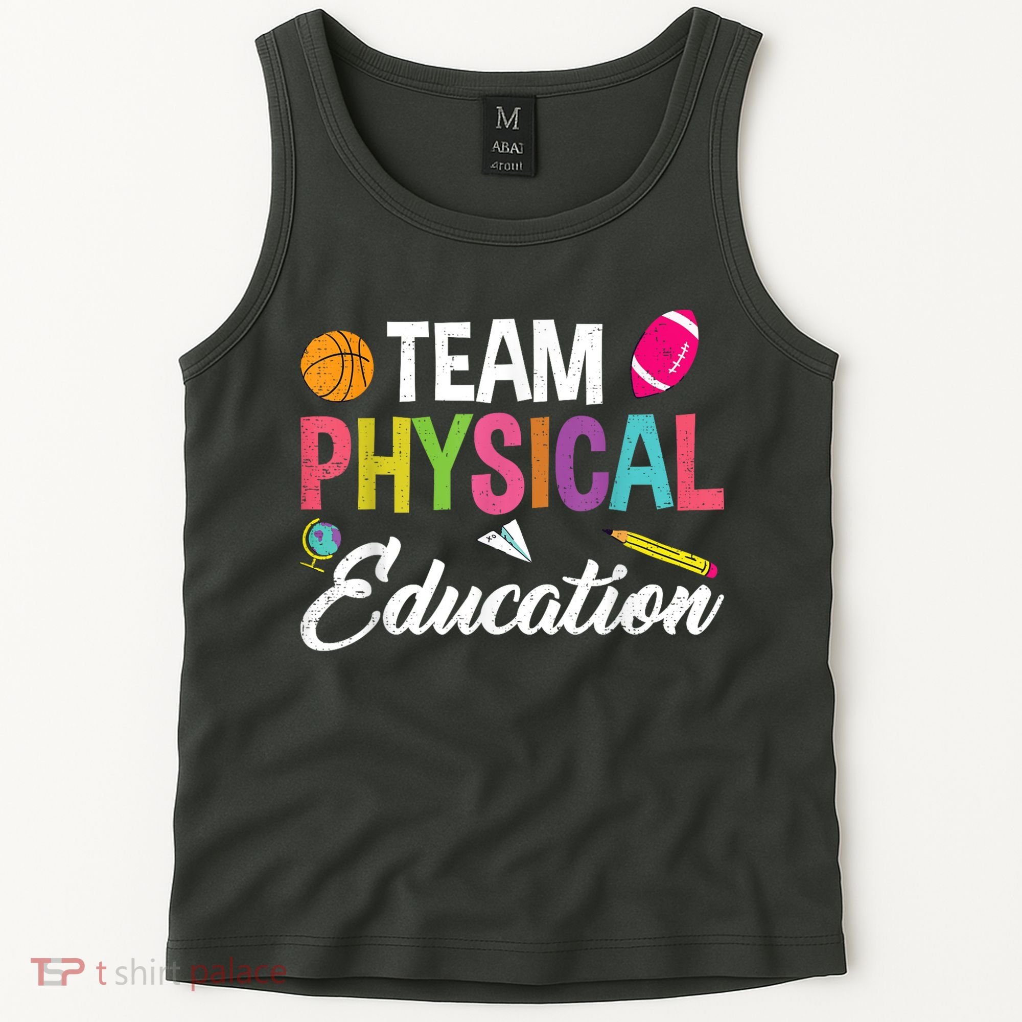 P.E. Team Physical Education School Fitness PE Teacher Tank Top