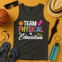 P.E. Team Physical Education School Fitness PE Teacher Tank Top thumb 4