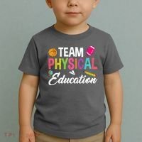 P.E. Team Physical Education School Fitness PE Teacher Toddler T-Shirt thumb 2