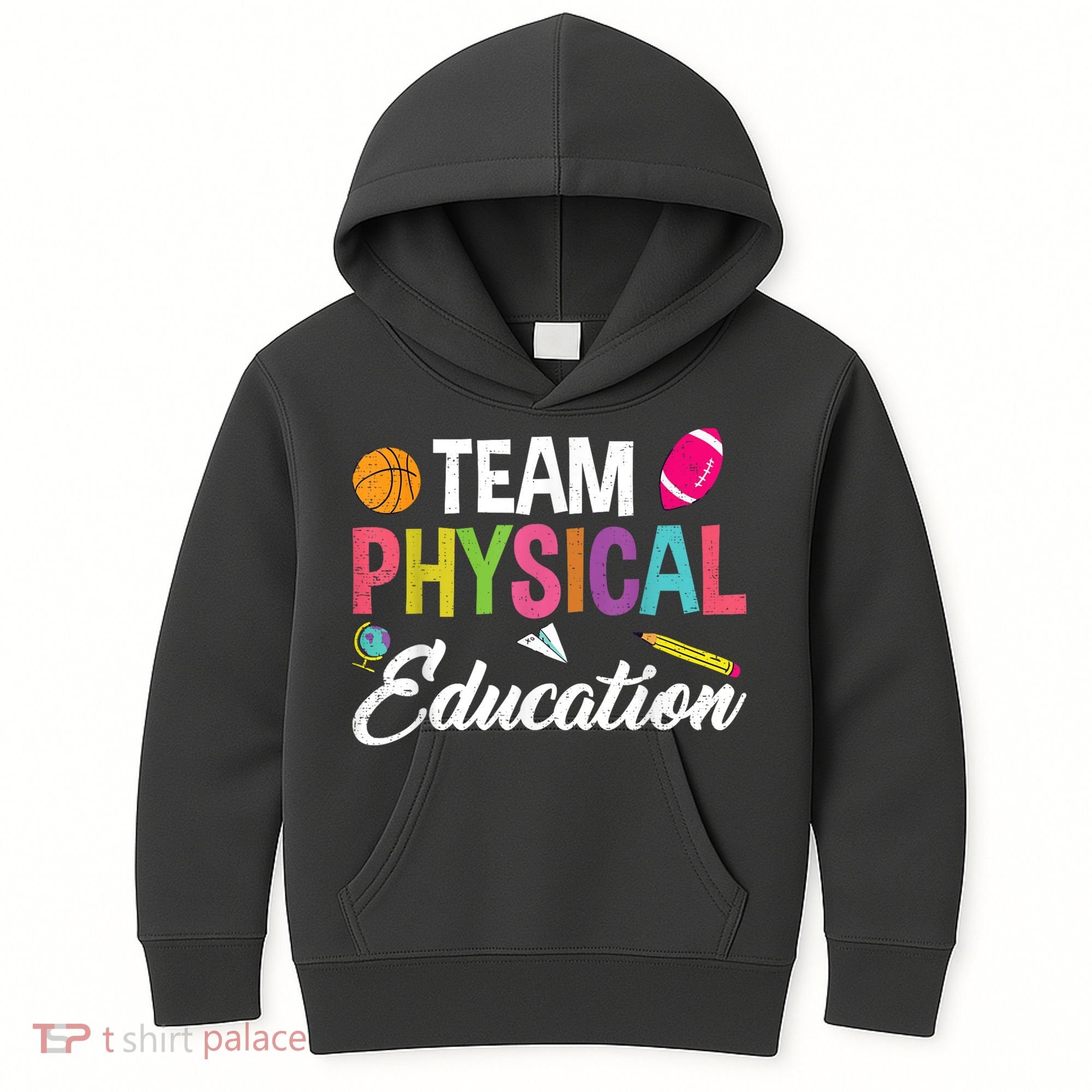 P.E. Team Physical Education School Fitness PE Teacher Kids Hoodie