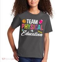 P.E. Team Physical Education School Fitness PE Teacher Kids T-Shirt thumb 2