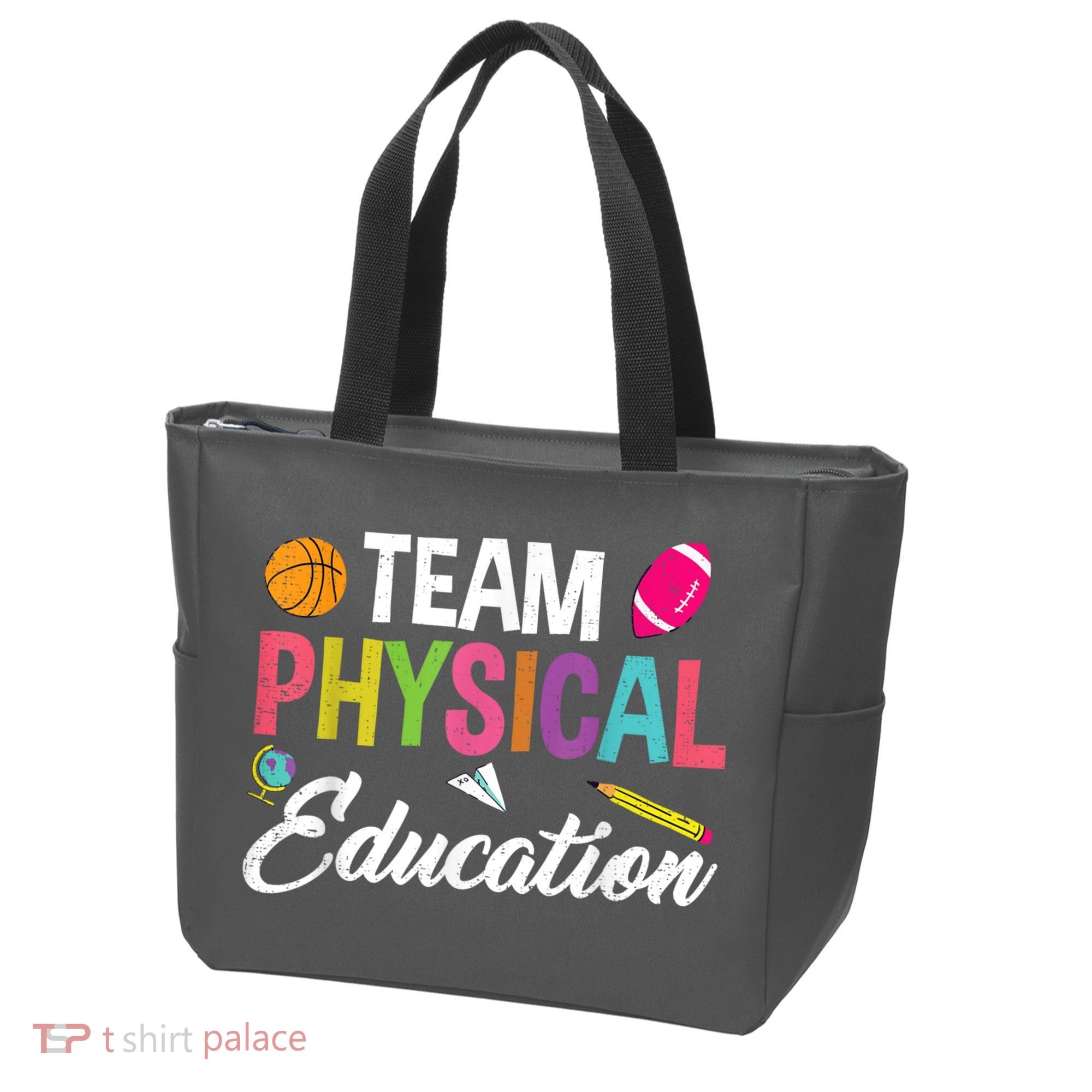 P.E. Team Physical Education School Fitness PE Teacher Tote Bag