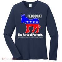 Pedocrat The Party Of Perverts Women's Long Sleeve Shirt thumb 0