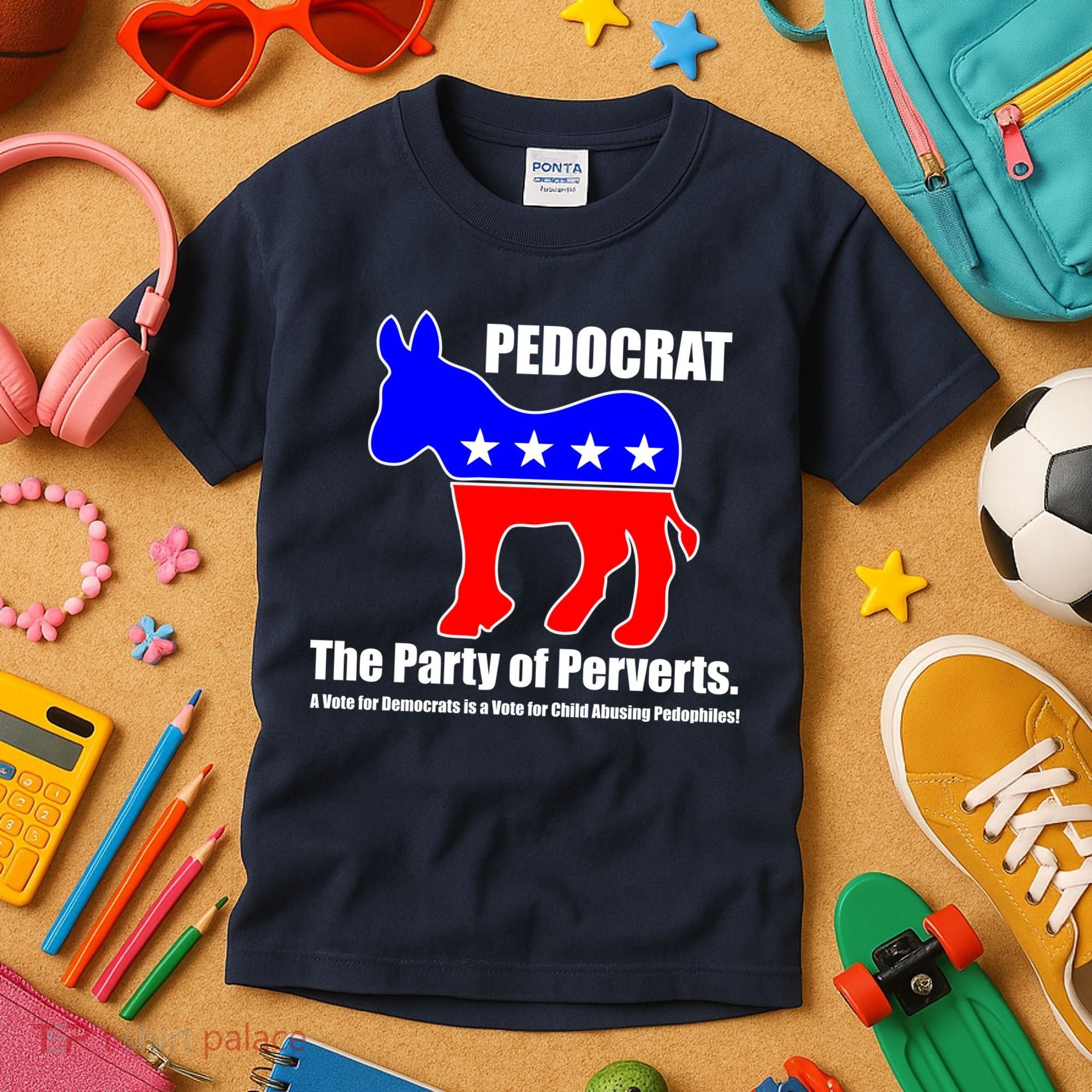 Pedocrat The Party Of Perverts Kids T-Shirt
