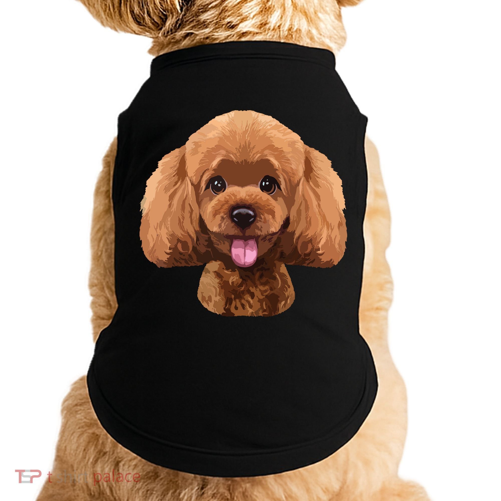 Playful Toy Poodle Face Funny Dog Doggie Tank