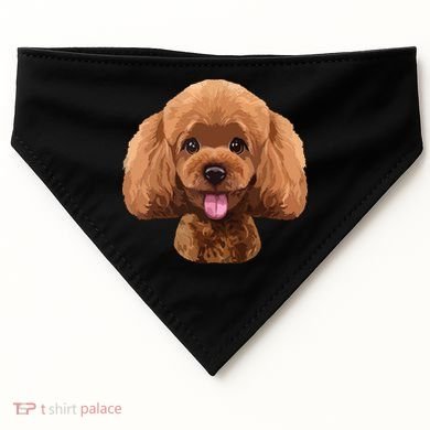 Playful Toy Poodle Face Funny Dog USA-Made Doggie Bandana