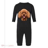 Playful Toy Poodle Face Funny Dog Infant Fleece One Piece thumb 0