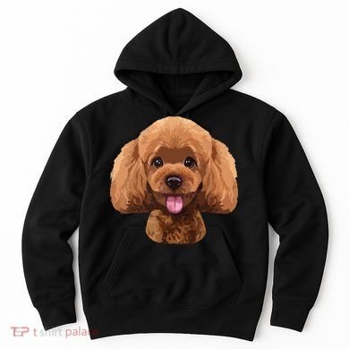 Playful Toy Poodle Face Funny Dog Hoodie