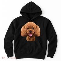 Playful Toy Poodle Face Funny Dog Hoodie thumb 0