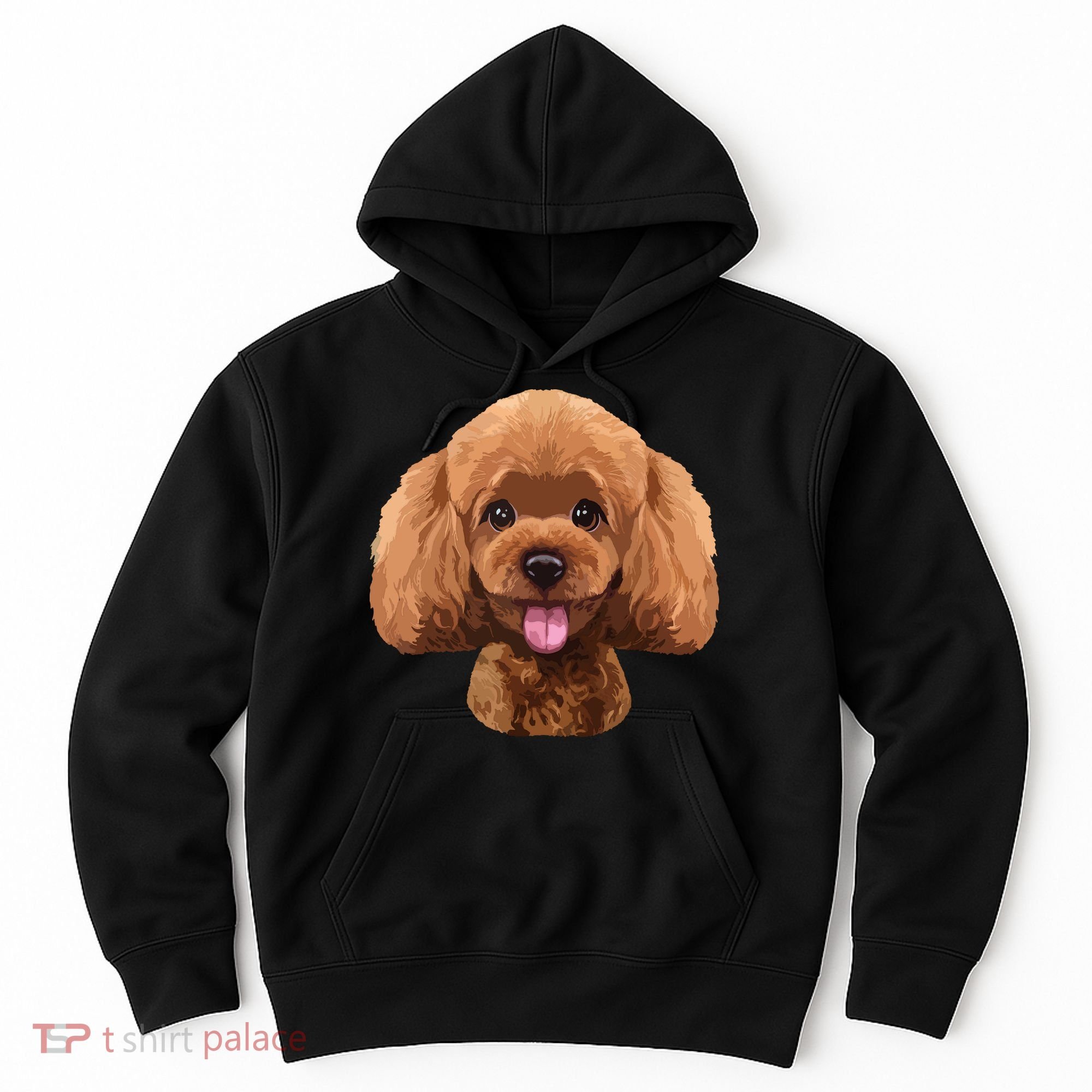 Playful Toy Poodle Face Funny Dog Hoodie