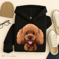 Playful Toy Poodle Face Funny Dog Hoodie thumb 4