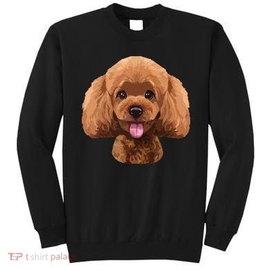 Playful Toy Poodle Face Funny Dog Sweatshirt