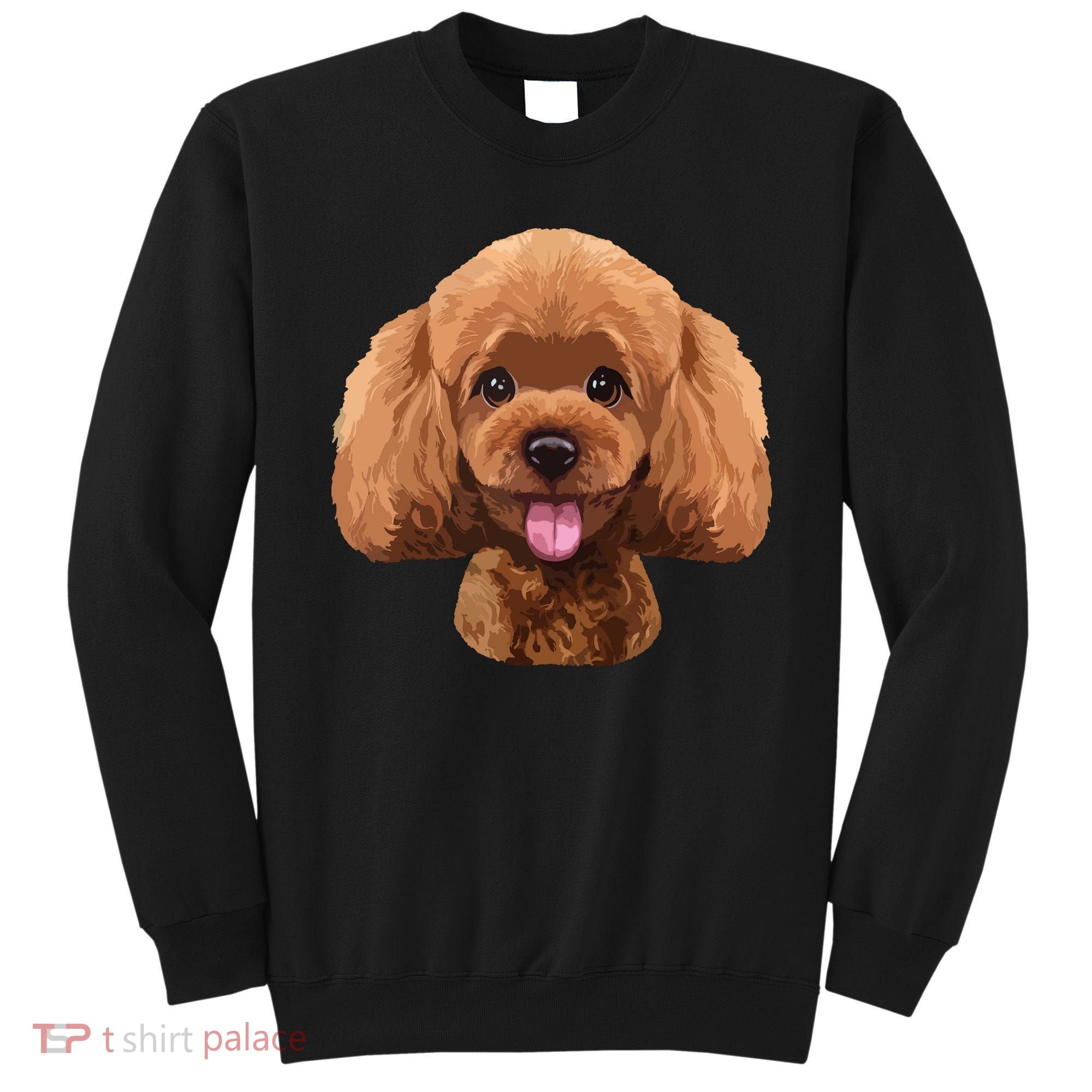 Playful Toy Poodle Face Funny Dog Sweatshirt