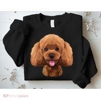Playful Toy Poodle Face Funny Dog Sweatshirt thumb 2
