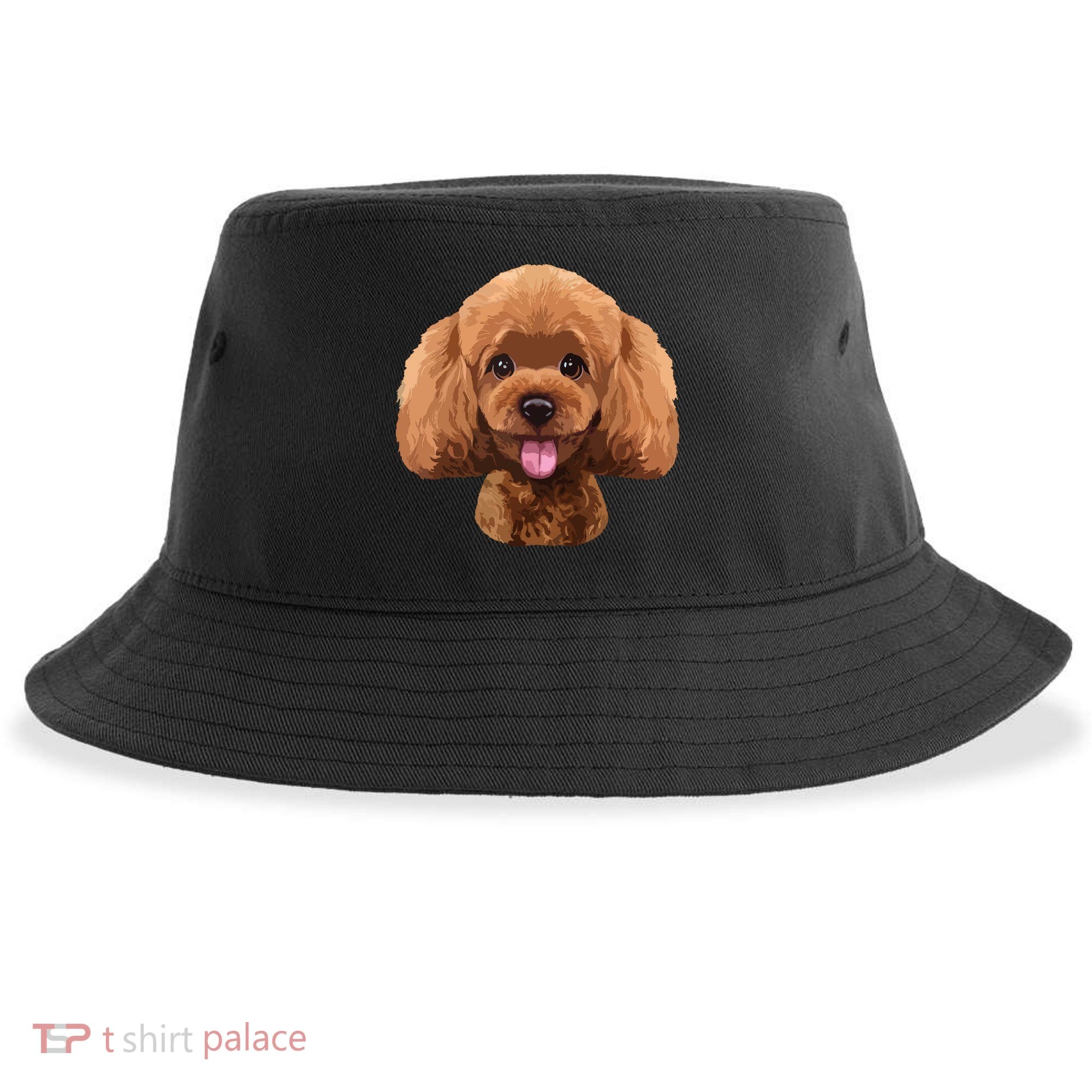 Playful Toy Poodle Face Funny Dog Sustainable Bucket Hat
