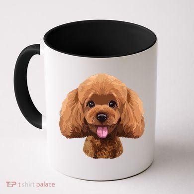 Playful Toy Poodle Face Funny Dog Coffee Mug