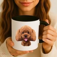 Playful Toy Poodle Face Funny Dog Coffee Mug thumb 3