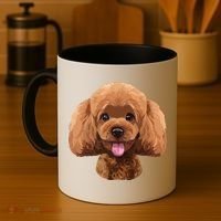 Playful Toy Poodle Face Funny Dog Coffee Mug thumb 4