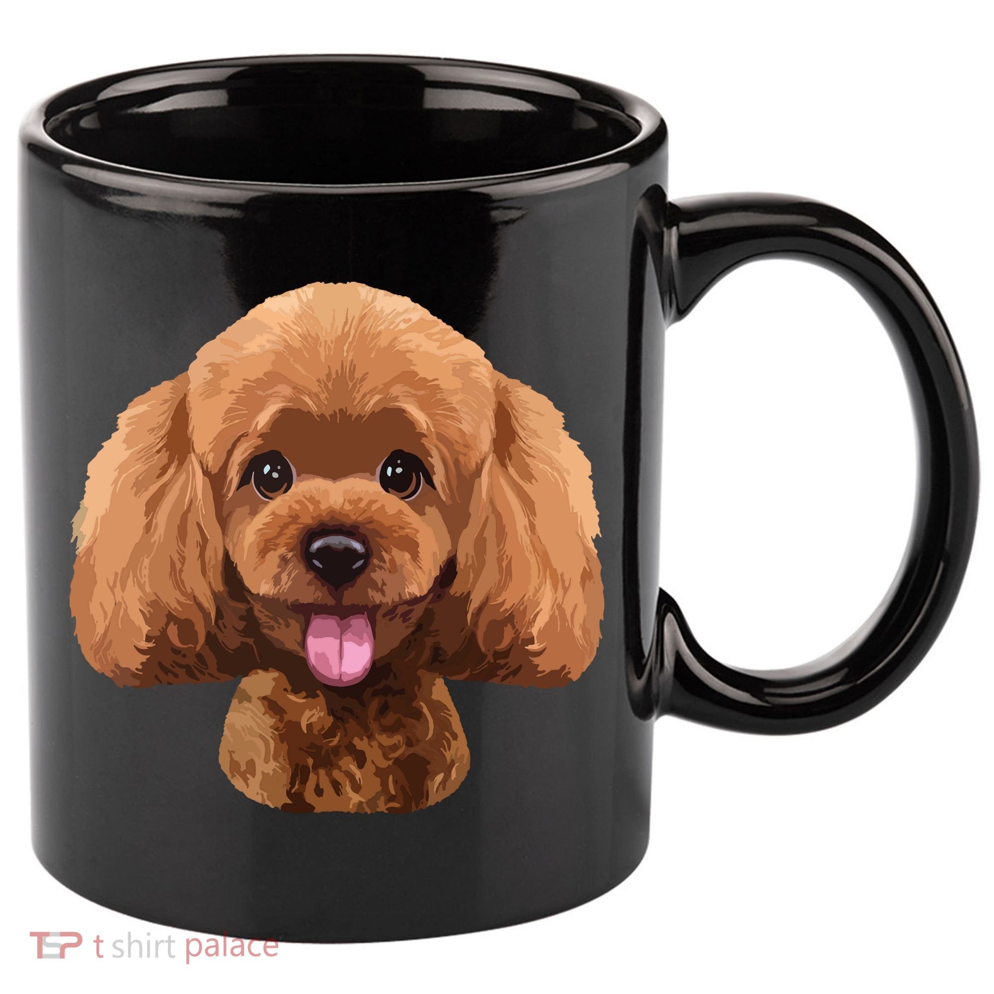 Playful Toy Poodle Face Funny Dog 11oz C Handle Ceramic Mug