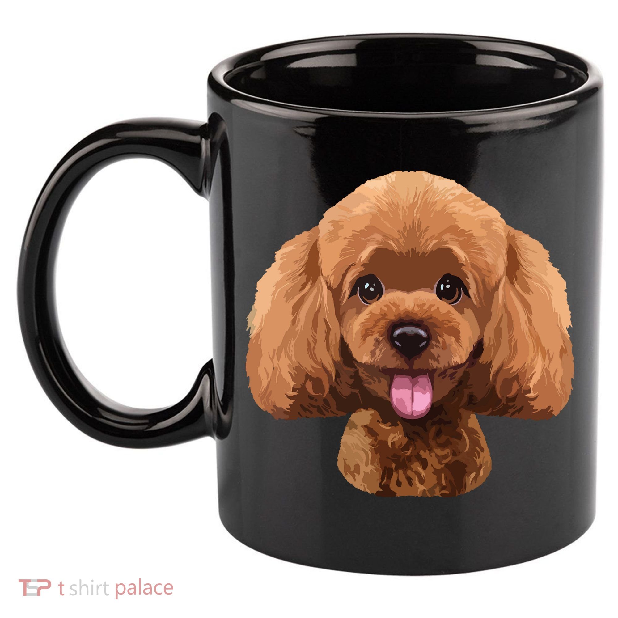 Playful Toy Poodle Face Funny Dog 11oz C Handle Ceramic Mug