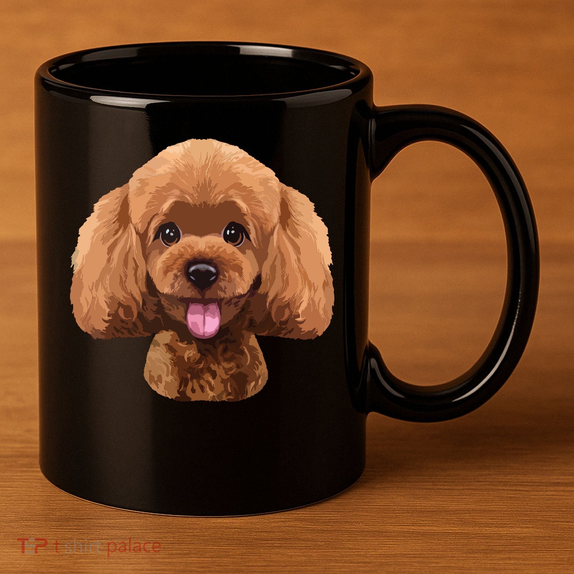 Playful Toy Poodle Face Funny Dog 11oz C Handle Ceramic Mug