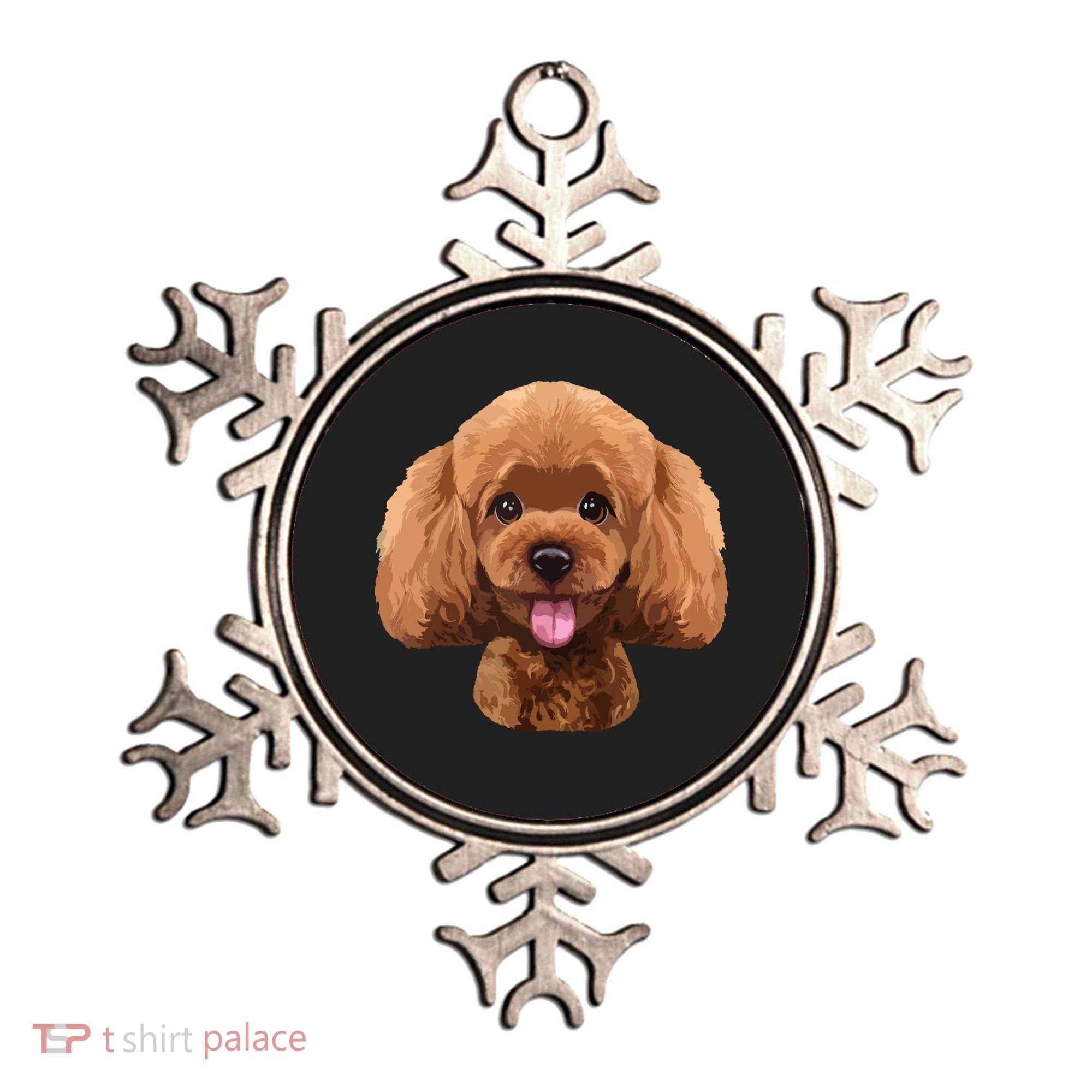 Playful Toy Poodle Face Funny Dog Ornament