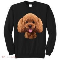 Playful Toy Poodle Face Funny Dog Tall Sweatshirt thumb 0